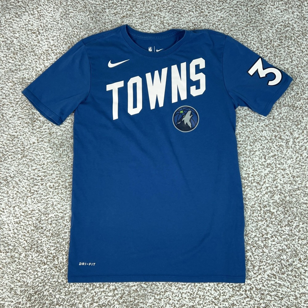Minnesota Timberwolves Shirt Mens Small NBA Basketball Nike Karl Anthony Towns
